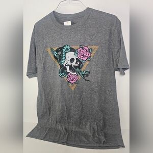 Tee Luv Skull Rose Graphic Tee Womens